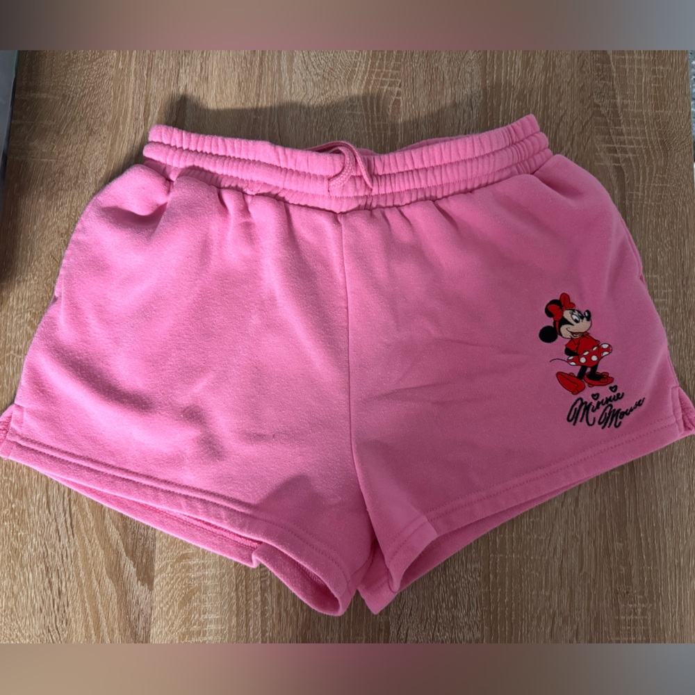 Disney Mickey & Friends Pink Fleece Shorts
